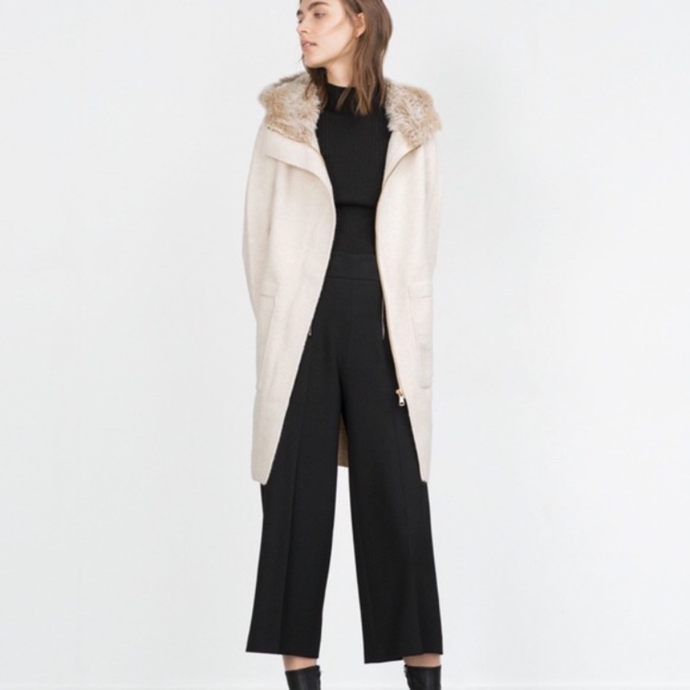 Zara fur Knit Coat